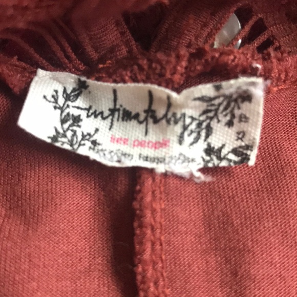 Free People She’s Got It Slip Lace Bodycon Rust - Picture 7 of 7